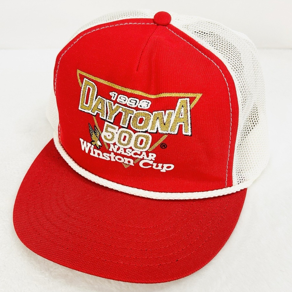 Daytona 500 1993 Nascar Winston Cup Vintage Trucker Rope Hat Cap Adjustable USA
